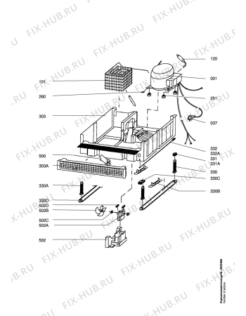 Взрыв-схема холодильника Aeg S1504-4IUGB - Схема узла Refrigerator cooling system